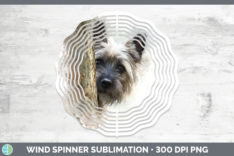 Cairn Terrier Dogs 03 Tree Peek Wind Spinner Sublimation Des