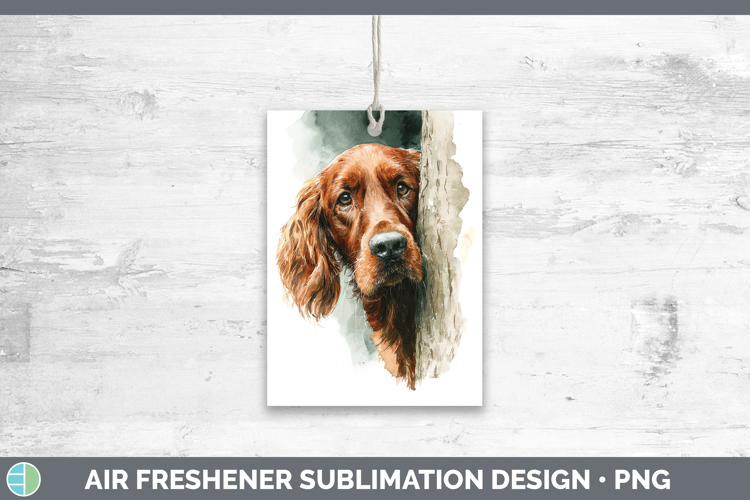 Irish Setter Dogs 03 Tree Peek Air Freshener Sublimation Des