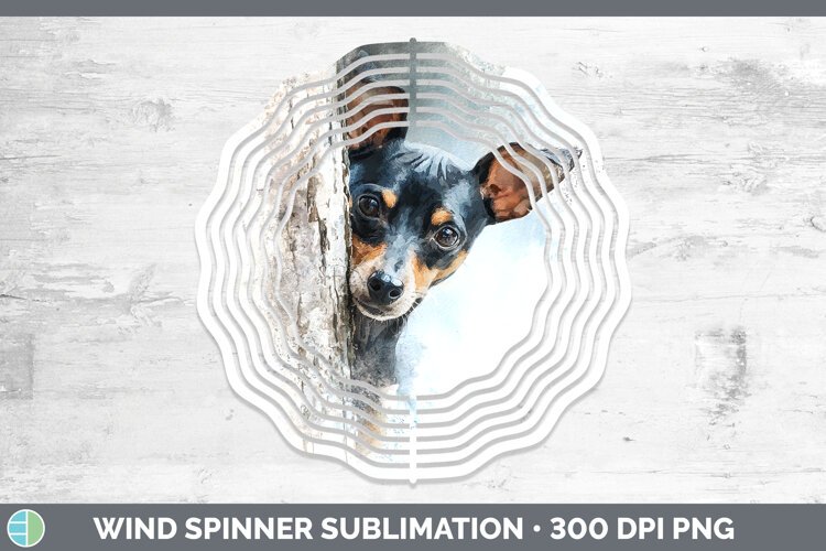 GorgeousDogs 03 Tree Peek Wind Spinner design.