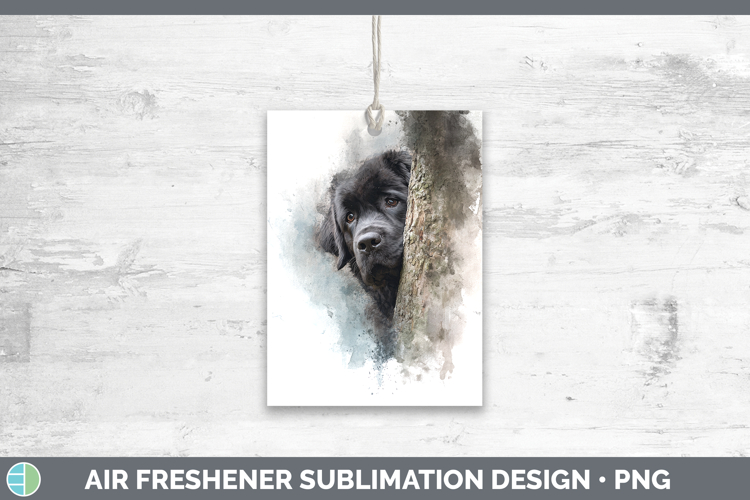 Newfoundland Dogs 03 Tree Peek Air Freshener Sublimation Des