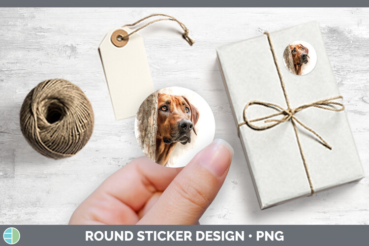 GorgeousDogs 03 Tree Peek Stickers design.