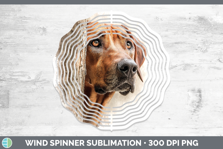 Rhodesian Ridgeback Dogs 03 Tree Peek Wind Spinner Sublimati