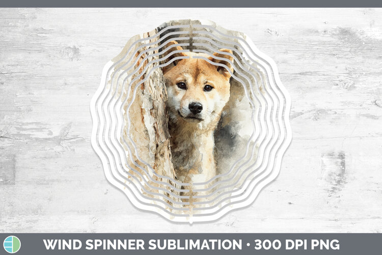 GorgeousDogs 03 Tree Peek Wind Spinner design.