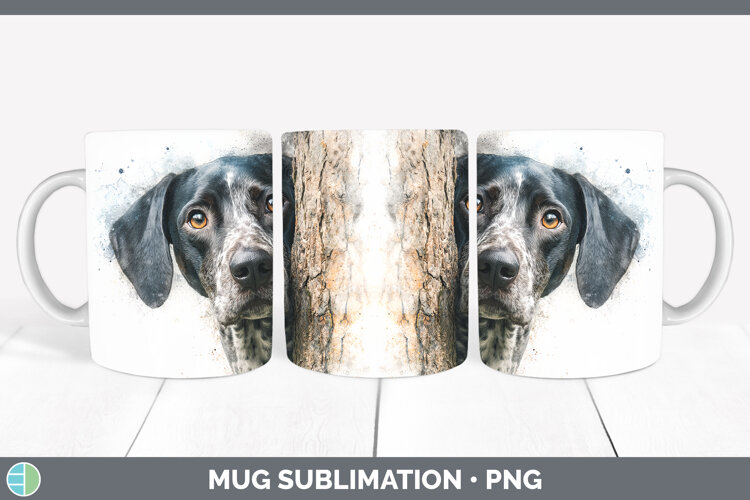 GorgeousDogs 03 Tree Peek Mug Wrap design.