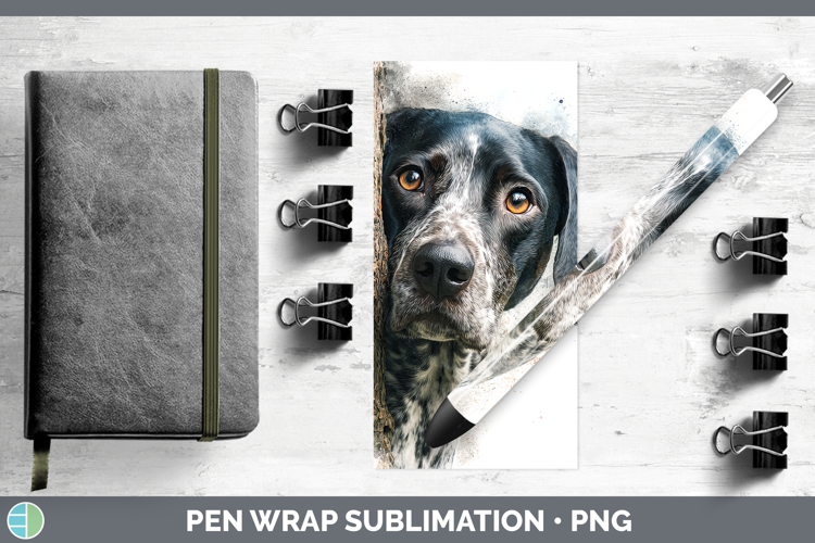 Shorthaired Pointer Dogs 03 Tree Peek Pen Wrap Sublimation D