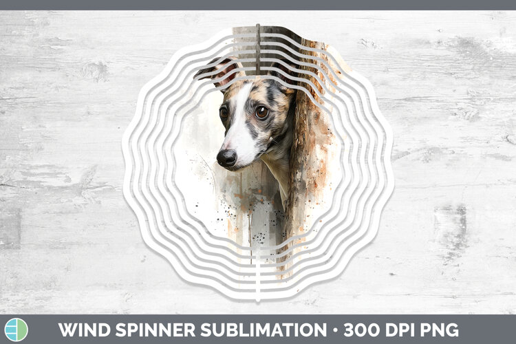 GorgeousDogs 03 Tree Peek Wind Spinner design.
