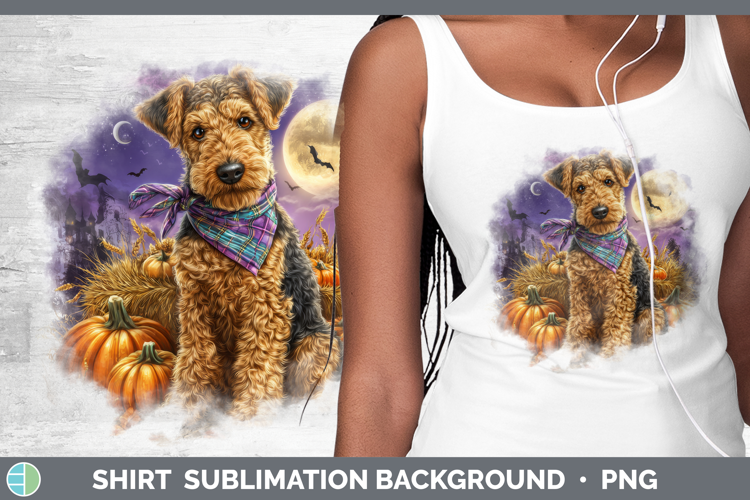 Airedale Terrier Shirt Dogs 04 Bandana Halloween Sublimation