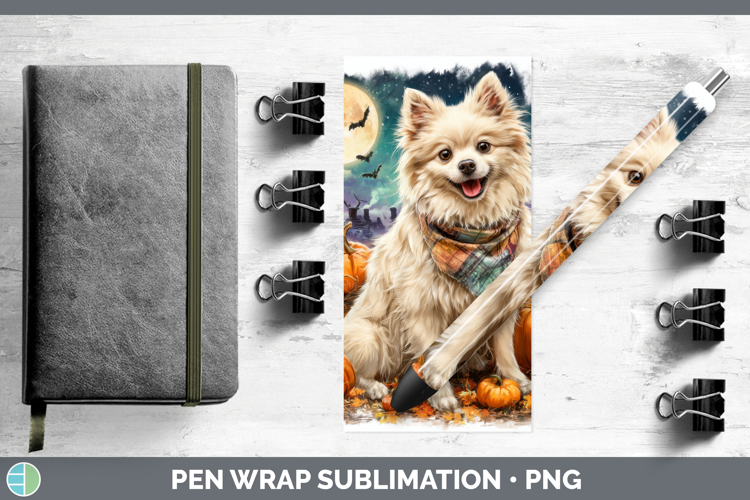 American Eskie Pen Wrap Dogs 04 Bandana Halloween Sublimatio