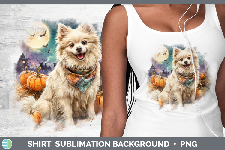 American Eskie Shirt Dogs 04 Bandana Halloween Sublimation B