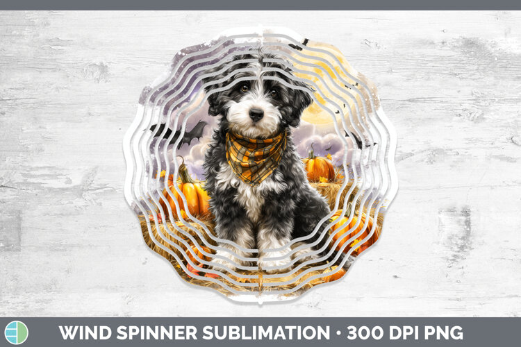 GorgeousDogs 04 Bandana Halloween Wind Spinner design.
