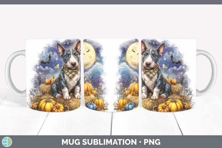 GorgeousDogs 04 Bandana Halloween Mug Wrap design.