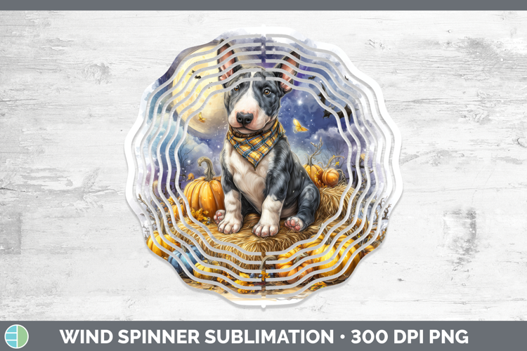 Bull Terrier Wind Spinner Dogs 04 Bandana Halloween Sublimat