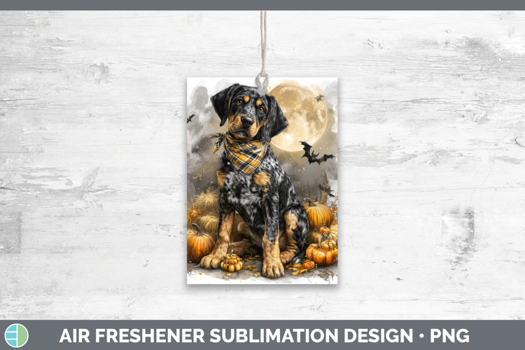 English Coonhound Air Freshener Dogs 04 Bandana Halloween Su