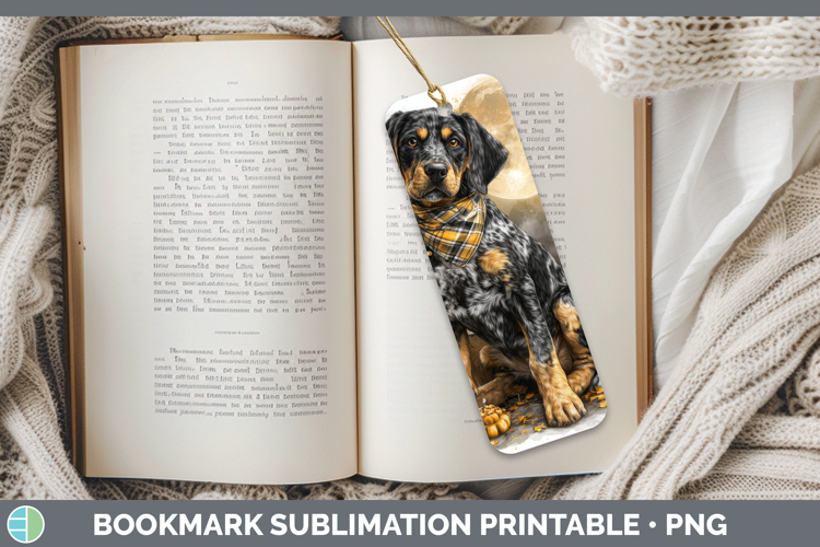 English Coonhound Bookmark Dogs 04 Bandana Halloween Sublima