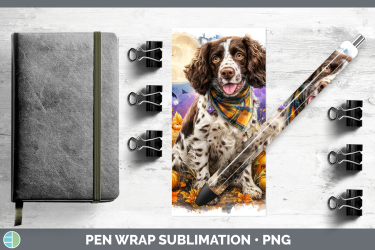 English Springer Spaniel Pen Wrap Dogs 04 Bandana Halloween