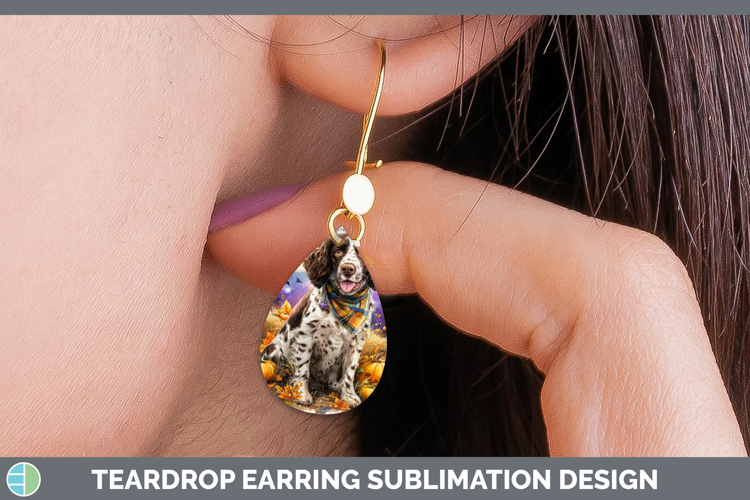 English Springer Spaniel Teardrop Earrings Dogs 04 Bandana H