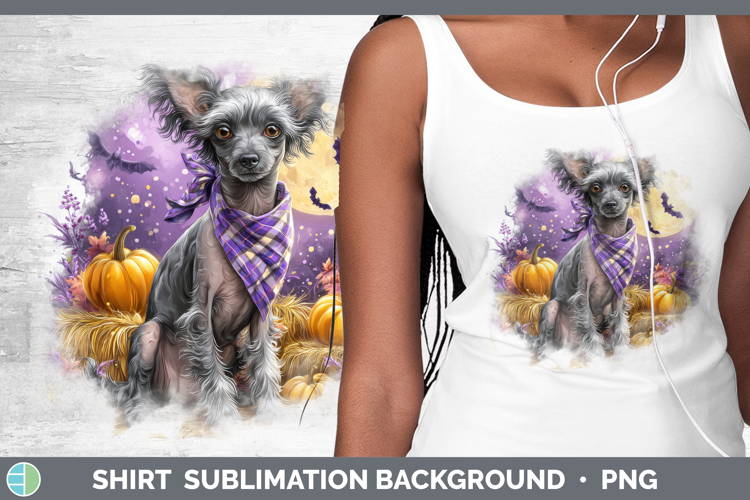 Hairless Chinese Crested Shirt Dogs 04 Bandana Halloween Sub