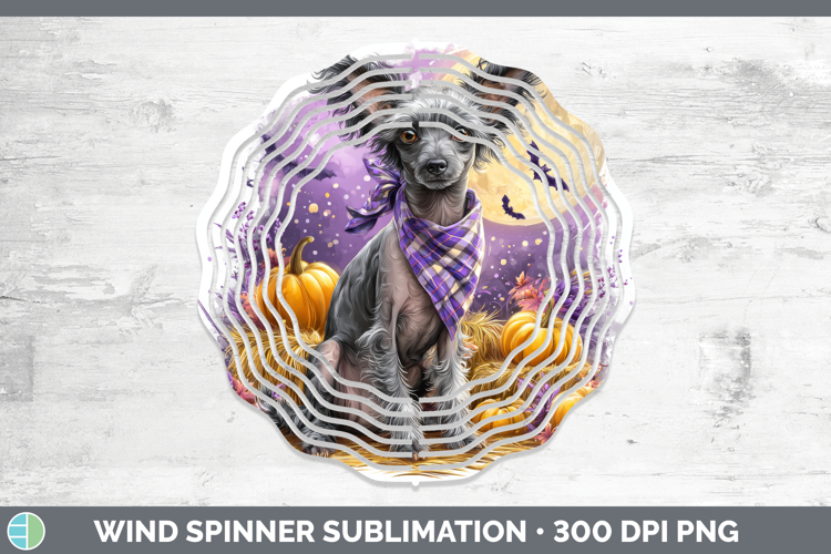 Hairless Chinese Crested Wind Spinner Dogs 04 Bandana Hallow