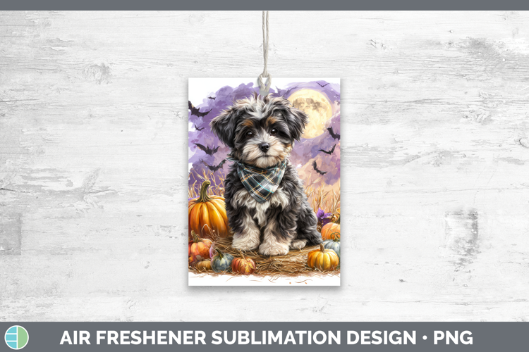Havanese Air Freshener Dogs 04 Bandana Halloween Sublimation