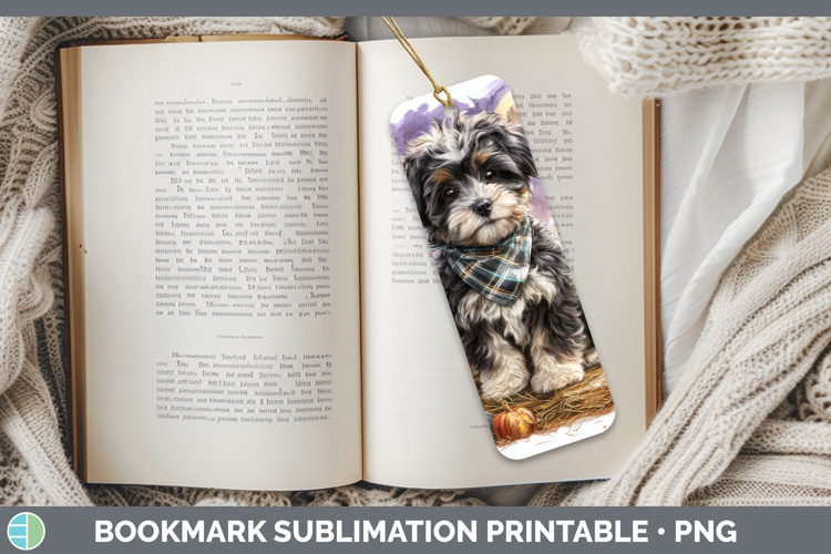 Havanese Bookmark Dogs 04 Bandana Halloween Sublimation Prin
