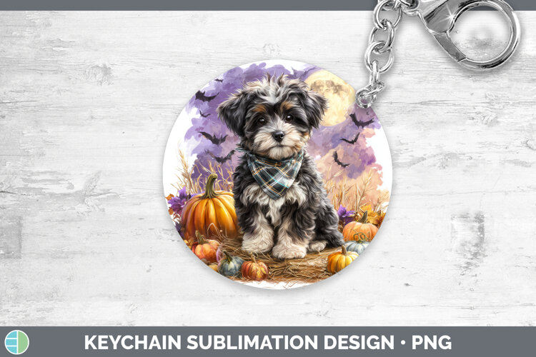 GorgeousDogs 04 Bandana Halloween Keychain design.