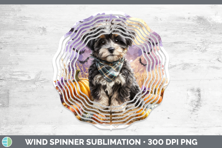 Havanese Wind Spinner Dogs 04 Bandana Halloween Sublimation
