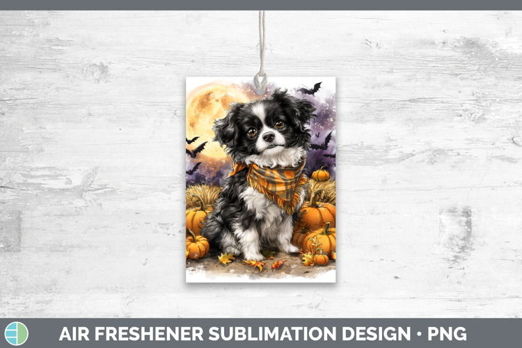 Japanese Chin Air Freshener Dogs 04 Bandana Halloween Sublim