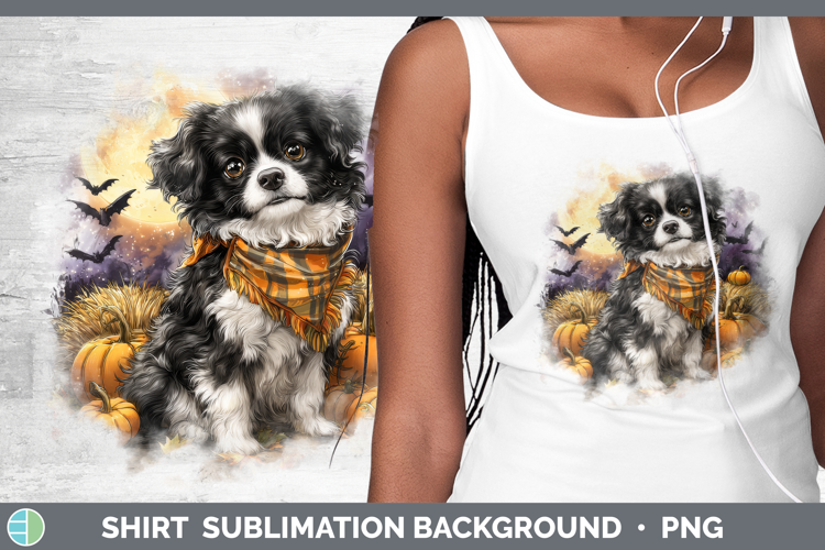 Japanese Chin Shirt Dogs 04 Bandana Halloween Sublimation Ba