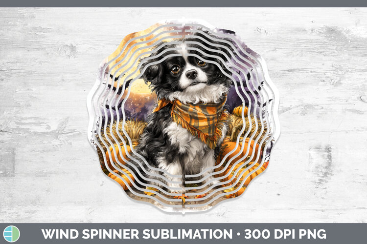GorgeousDogs 04 Bandana Halloween Wind Spinner design.