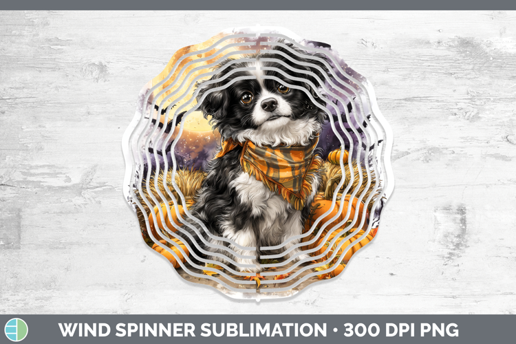 Japanese Chin Wind Spinner Dogs 04 Bandana Halloween Sublima