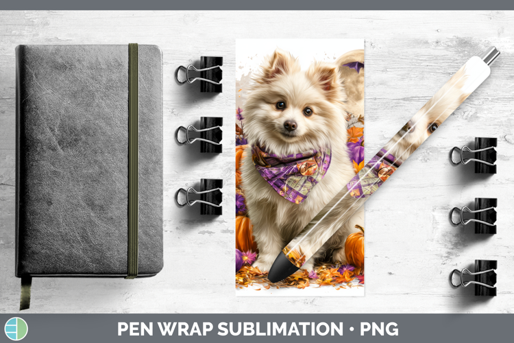 Japanese Spitz Pen Wrap Dogs 04 Bandana Halloween Sublimatio