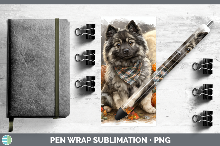 Keeshond Pen Wrap Dogs 04 Bandana Halloween Sublimation Pen