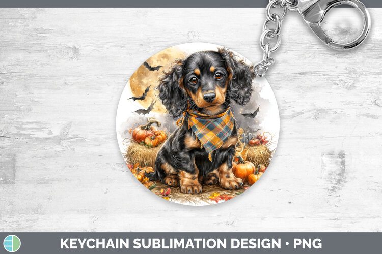 GorgeousDogs 04 Bandana Halloween Keychain design.