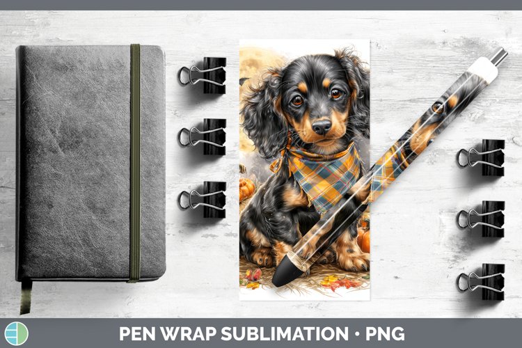 Long-haired Dachshund Pen Wrap Dogs 04 Bandana Halloween Sub