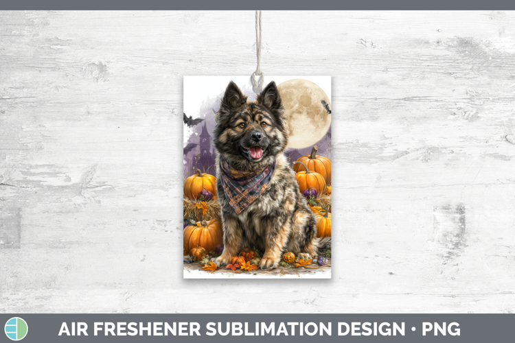 Norwegian Elkhound Air Freshener Dogs 04 Bandana Halloween S