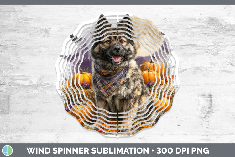 GorgeousDogs 04 Bandana Halloween Wind Spinner design.