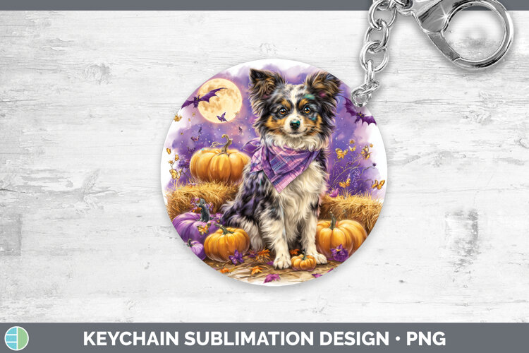 GorgeousDogs 04 Bandana Halloween Keychain design.