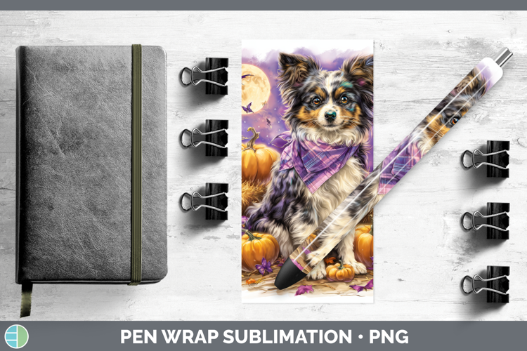Papillon Pen Wrap Dogs 04 Bandana Halloween Sublimation Pen
