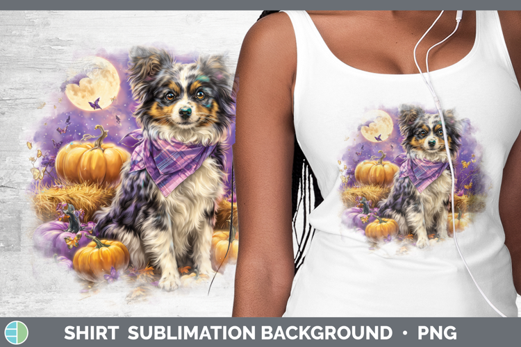 Papillon Shirt Dogs 04 Bandana Halloween Sublimation Backgro