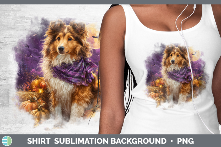 Rough Collie Shirt Dogs 04 Bandana Halloween Sublimation Bac
