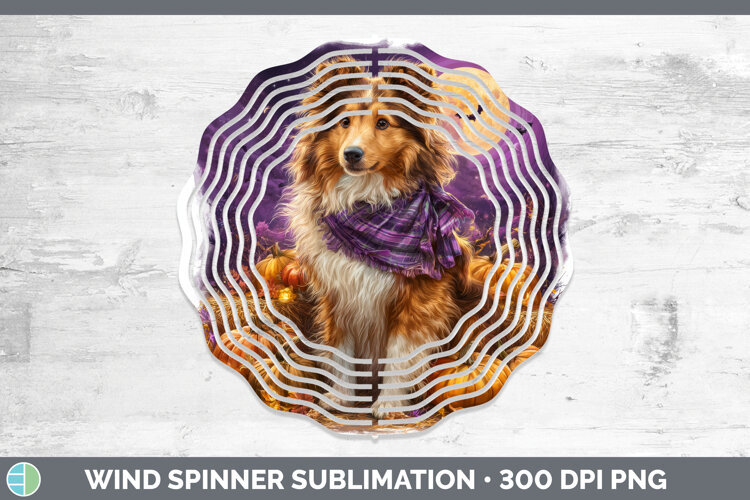 GorgeousDogs 04 Bandana Halloween Wind Spinner design.