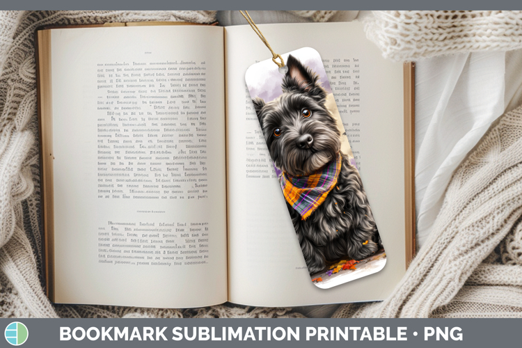 Scottish Terrier Bookmark Dogs 04 Bandana Halloween Sublimat