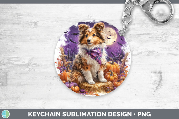 GorgeousDogs 04 Bandana Halloween Keychain design.