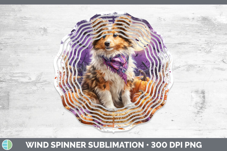 GorgeousDogs 04 Bandana Halloween Wind Spinner design.