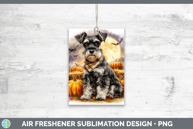 Standard Schnauzer Air Freshener Dogs 04 Bandana Halloween S