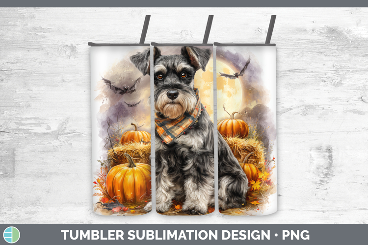 Standard Schnauzer Tumbler Dogs 04 Bandana Halloween Sublima