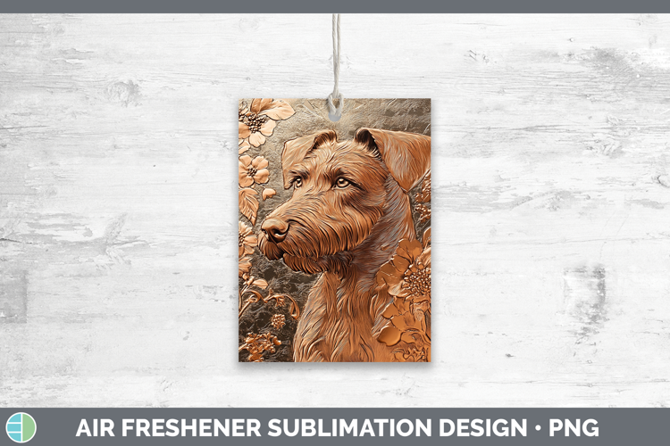 Dogs 04 Copper Relief Airedale Terrier Air Freshener Sublima