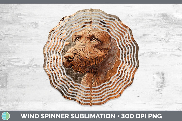 GorgeousDogs 04 Copper Relief Wind Spinner design.
