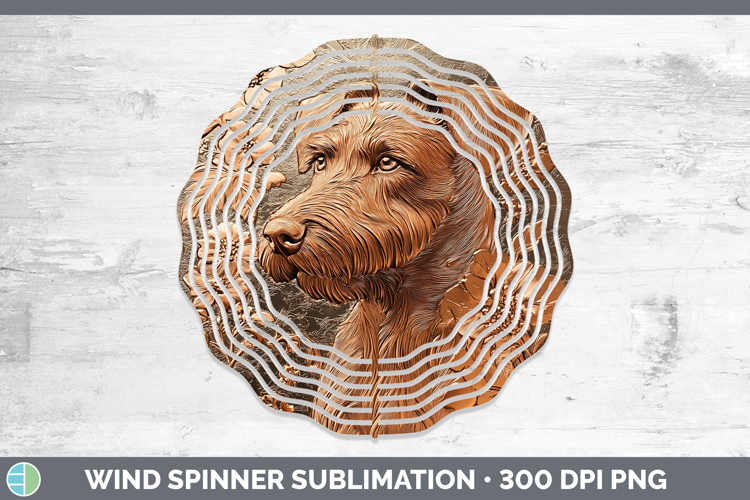Dogs 04 Copper Relief Airedale Terrier Wind Spinner Sublimat