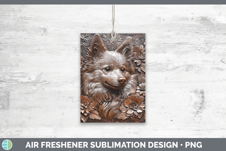 Dogs 04 Copper Relief American Eskie Air Freshener Sublimati